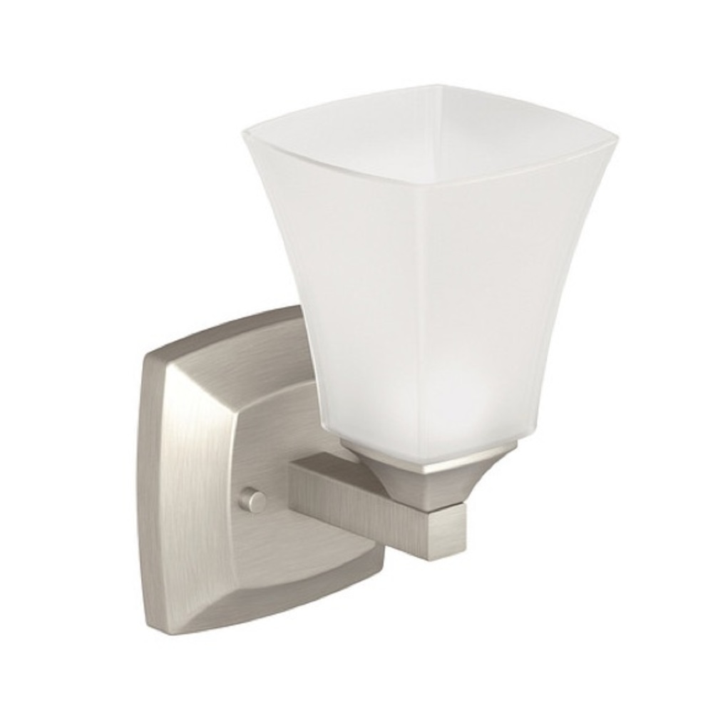 Moen Bathroom Glass Light Fixture with Brushed Nickel